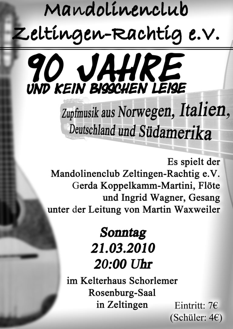 Plakat 2010 – 90 Jahre und kein bisschen leise