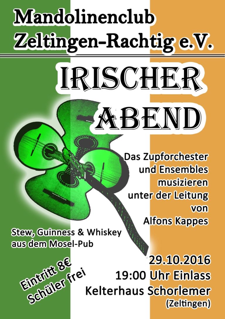 Plakat 2016 – Irischer Abend