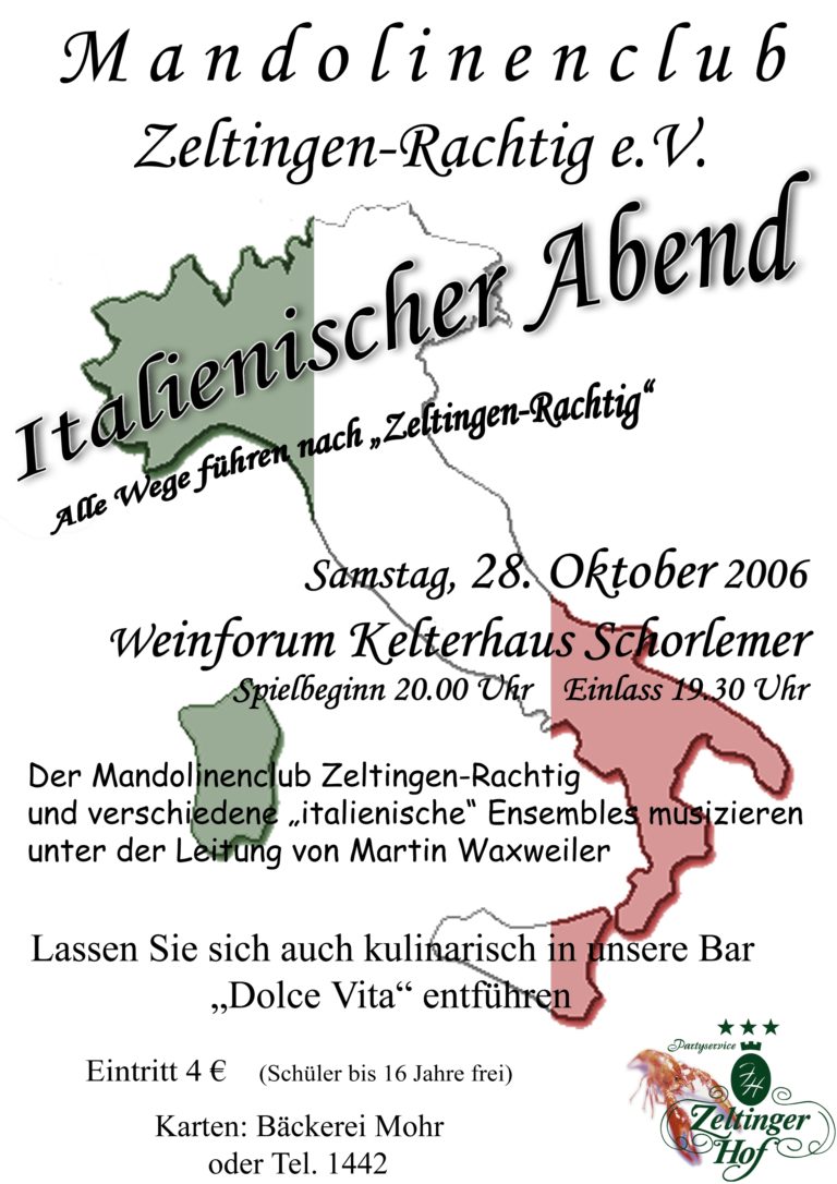 Plakat 2006 – Italienischer Abend