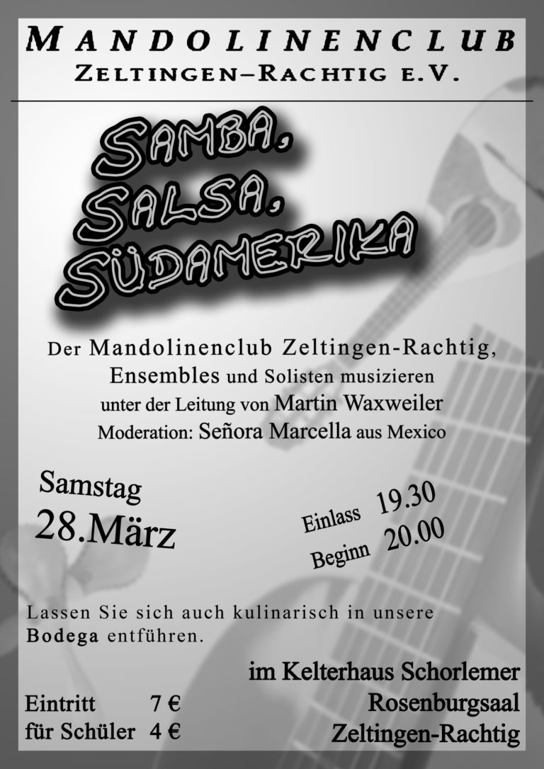 Plakat 2009 – Samba, Salsa, Südamerika