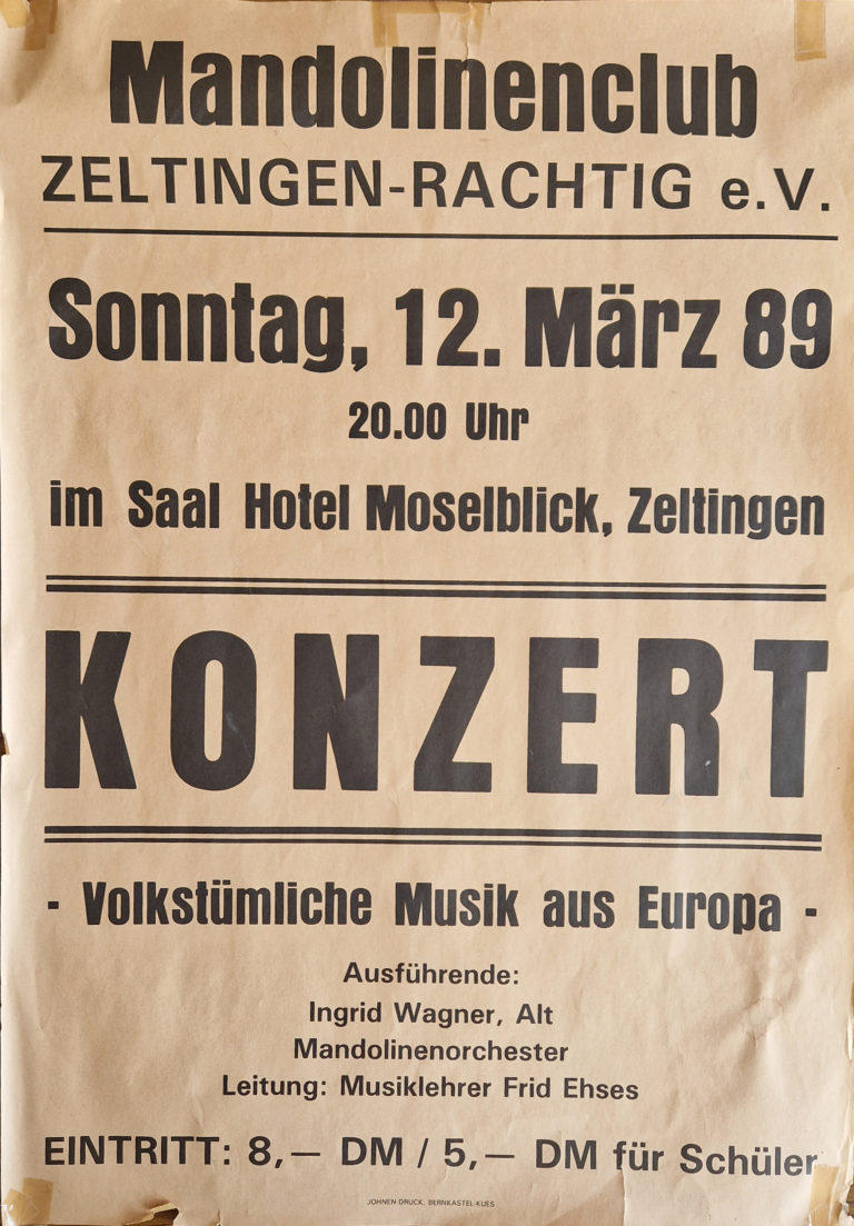 Plakat 1989 – Volkstümliche Musik aus Europa