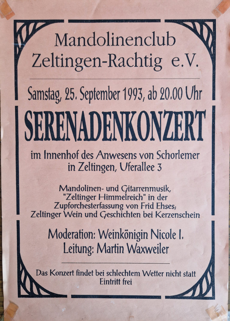 Plakat 1993 – Serenadenkonzert