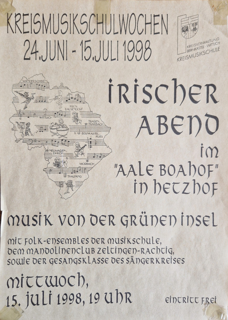 Plakat 1998 – Irischer Abend