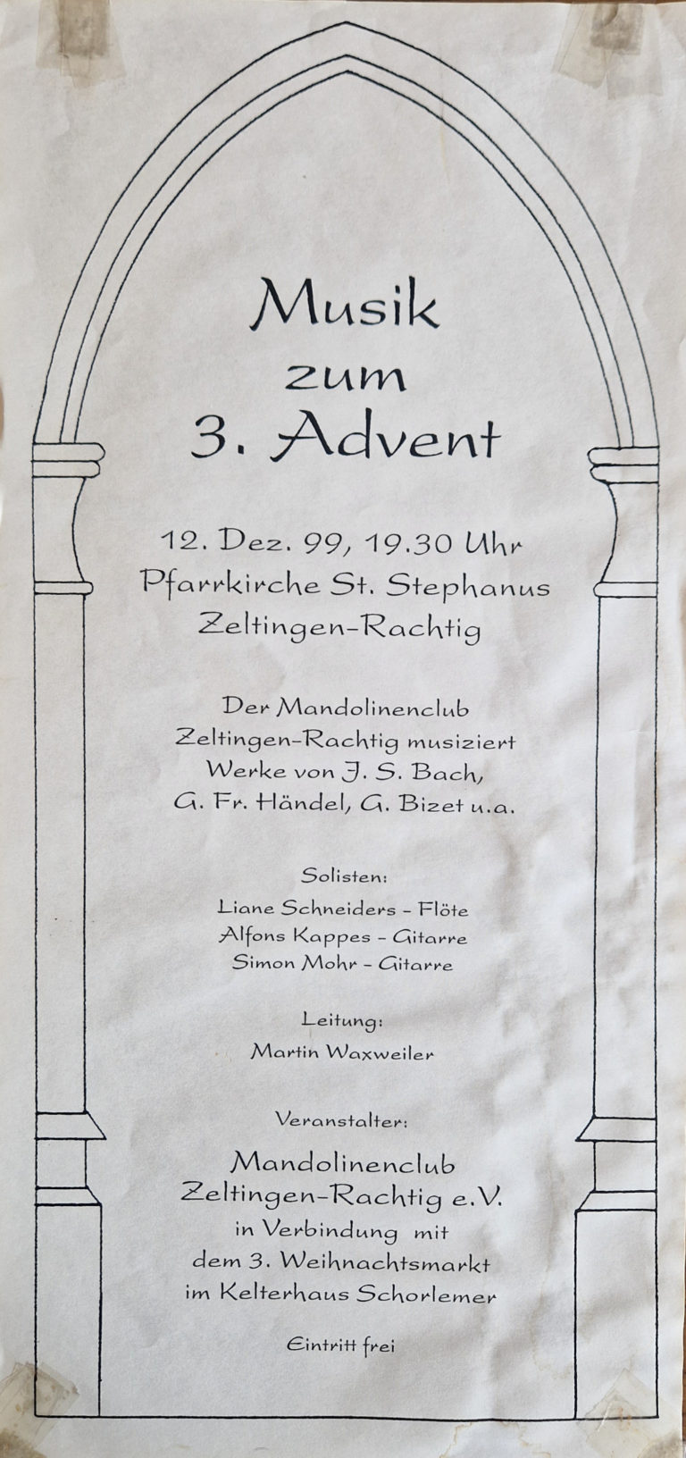 Plakat 1999 – Musik zum 3. Advent