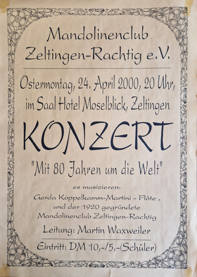 Plakat 2000 – Mit 80 Jahren um die Welt