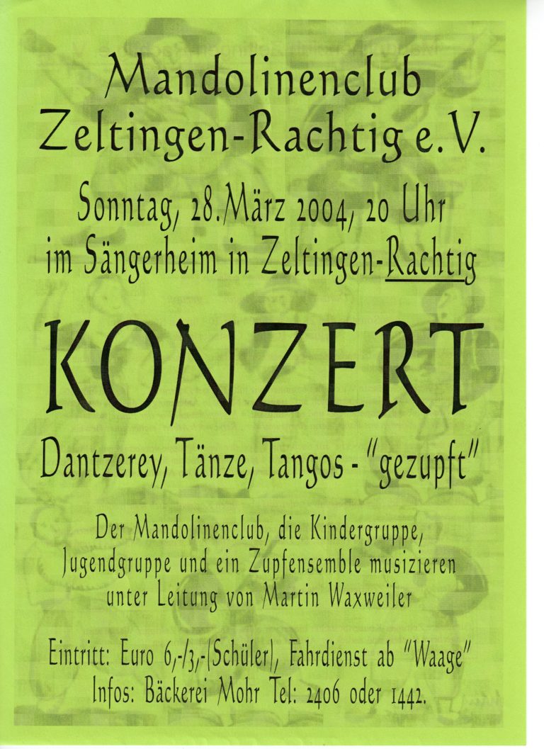 Plakat 2004 – Dantzerey, Tänze, Tangos – gezupft