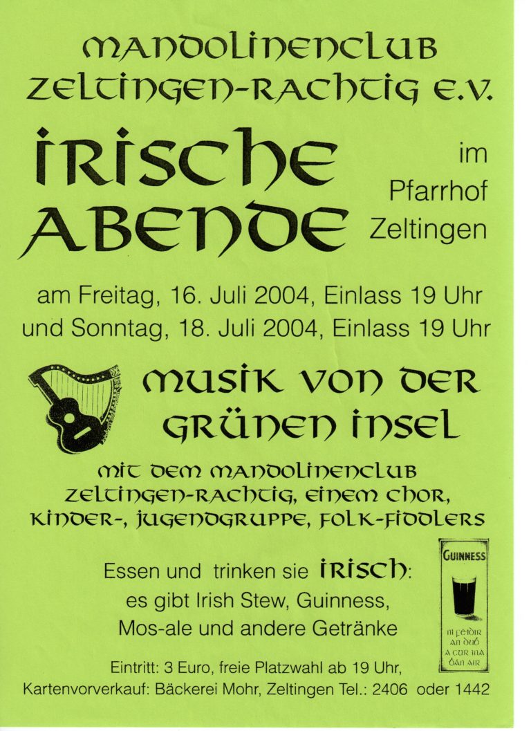 Plakat 2004 – Irische Abende