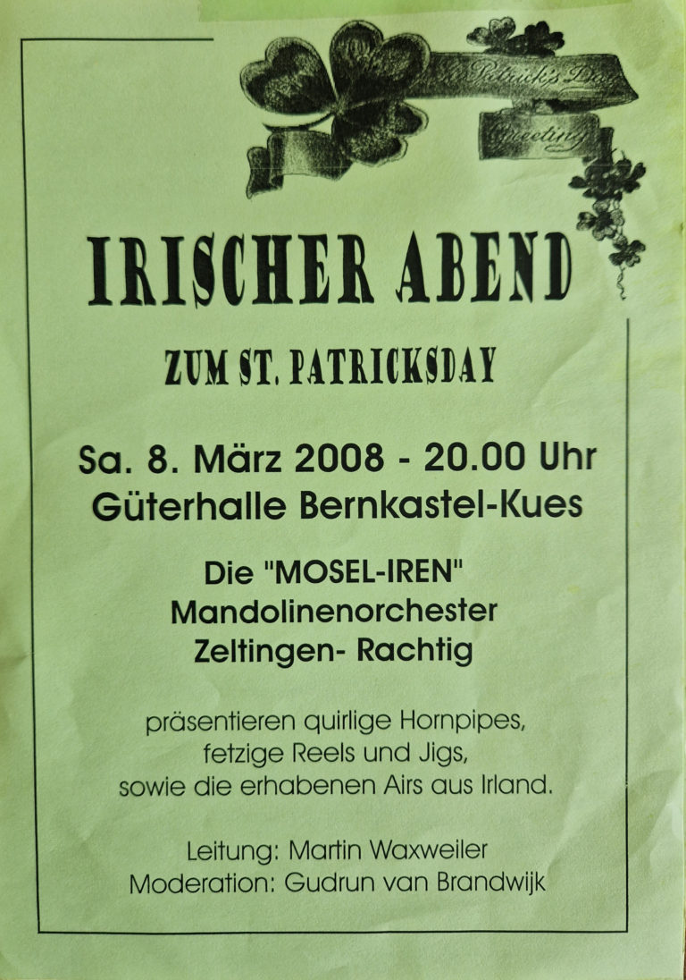 Plakat 2008 – Irischer Abend