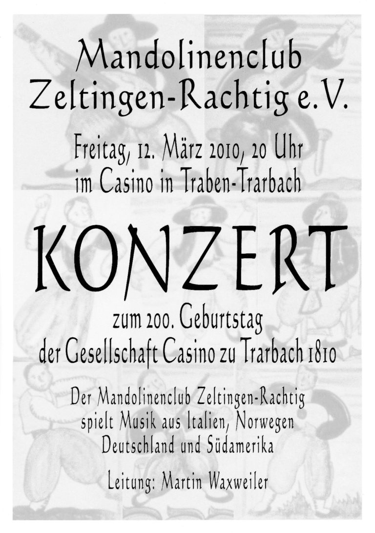 Plakat 2012 – zum 200. Geburtstag der Gesellschaft Casino zu Trarbach 1810