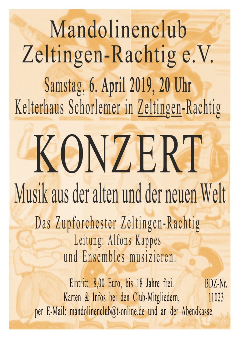 Plakat 2019 – Musik aus der alten und der neuen Welt